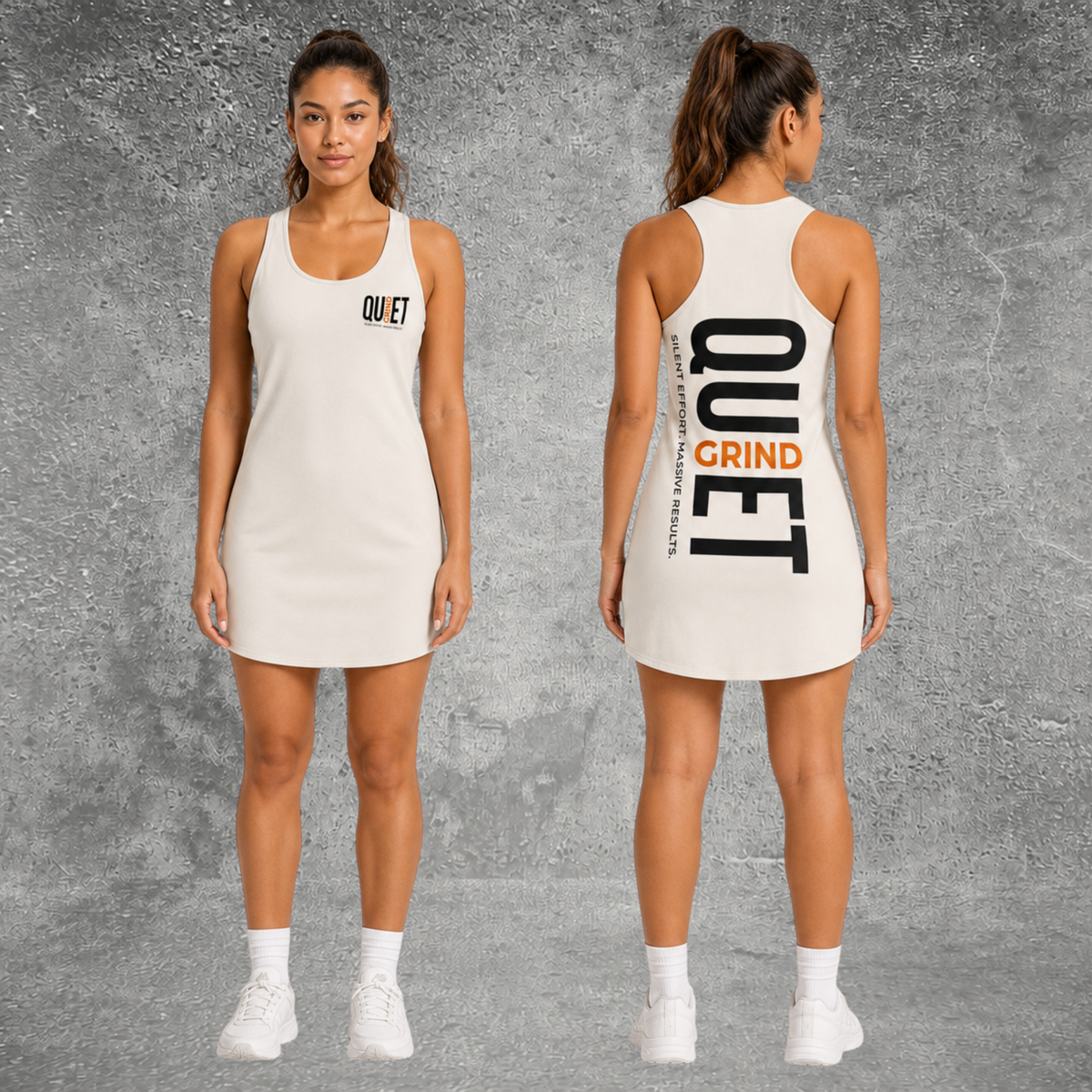 Quiet Grind Racerback Dress | Ivory
