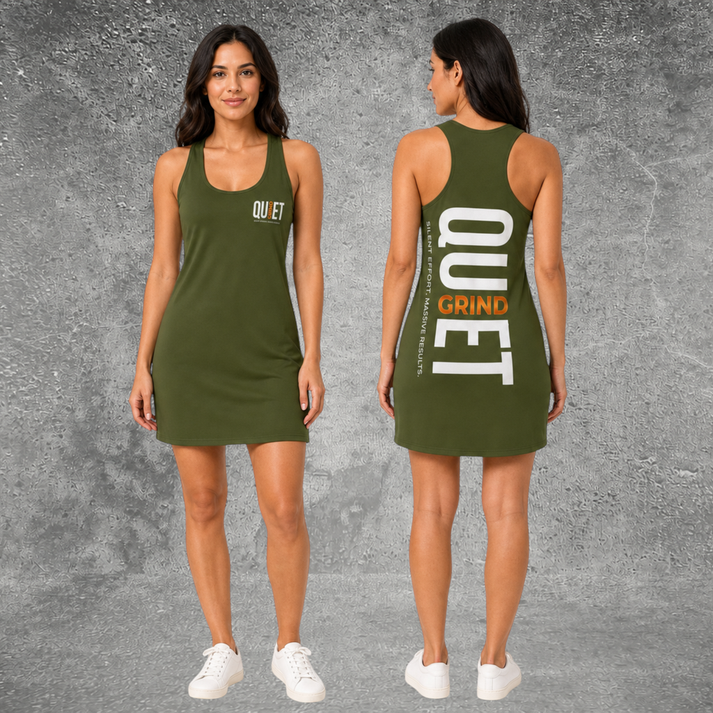 Quiet Grind Racerback Dress | Military Green